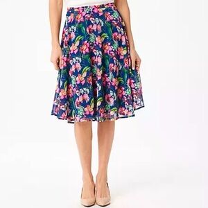 BROOKE SHIELDS Timeless Printed Half Circle Blouse Lined Skirt Size 22W